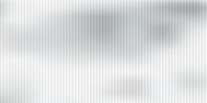 Vector ribbed glass texture background. Light grey white ribbed glass. Mesh gradient. acrylic ribbed bath surface