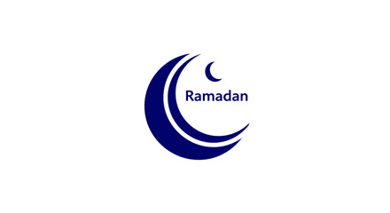 Ramadan crescent moon symbol logo. © sakura