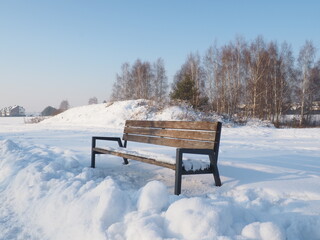 Ławka w śniegu © EwaAF