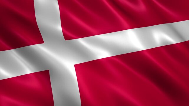 waving denmark national flag animation loop