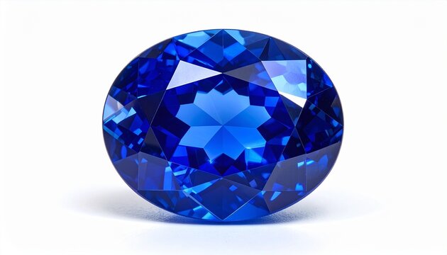 Faceted Blue Sapphire Gemstone in Oval Cut Showcasing Jewelry Design, Gemology, and Brilliant Optical Properties
