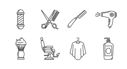 Obraz premium Essential hairdressing tools and equipment