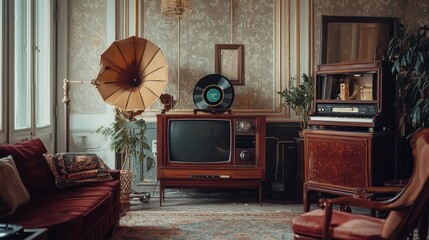 Vintage living room interior