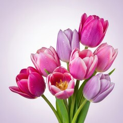 Fototapeta premium Vibrant tulips in full bloom