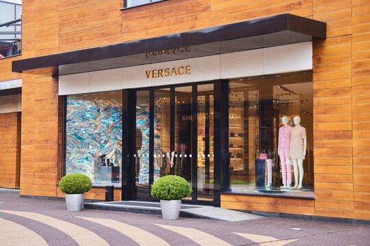 Moscow, Russia. - June 22, 2025: Barvikha luxury village shopping complex. The Versace brand store
