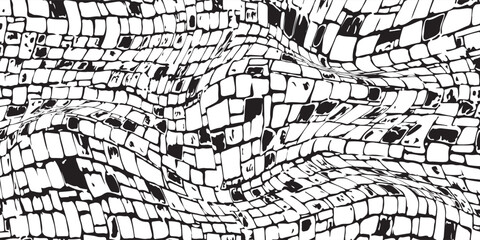 Vector. Seamless. Pattern. Leather. Crocodile. Skin. Wallpaper. Background. Monochrome. Paper. Textile. Fashion. Ebdless. Smooth. Graphic. Snake © kurnia