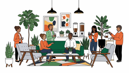 Modern Office Space with Diverse People