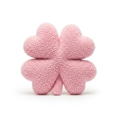 Soft pink shamrock plush toy