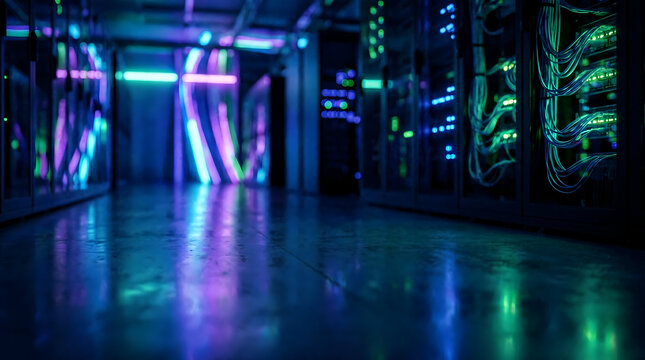Data center server room technology infrastructure - Powered by Adobe