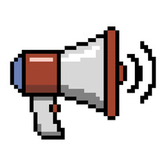 Fototapeta premium Megaphone Marketing Announcement Pixel Art