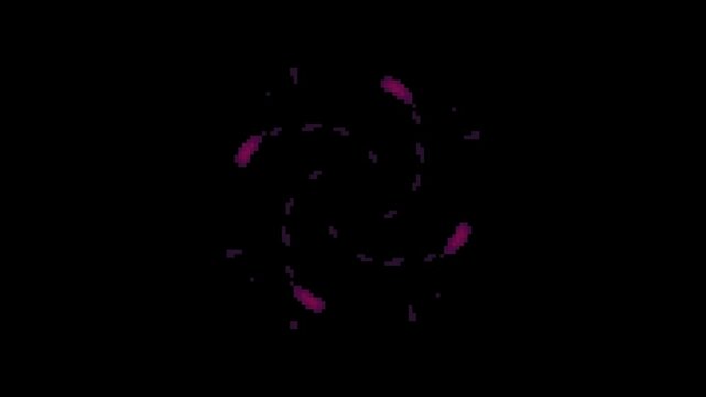 round cross orange flame effect in pixel art style with black screen background