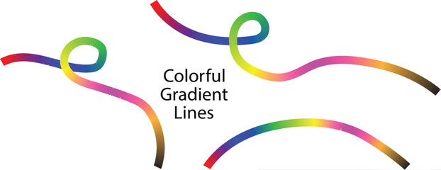 Obraz premium colorful curvy line