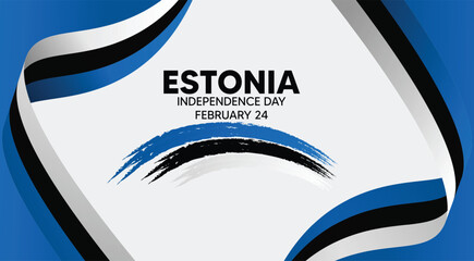 Estonia Independence Day National Flag Inspired Design Celebrating Freedom And Pride vector poster