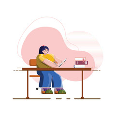 Young female student