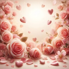 background Valentine's Day pink beauty rose flower