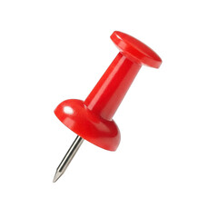 Single red pushpin