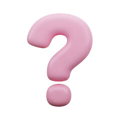 Naklejka premium Pink question mark icon