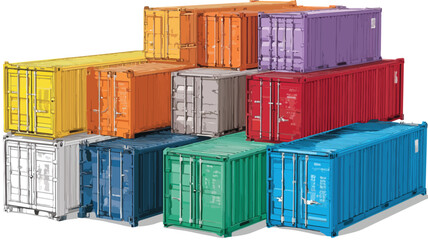 Fototapeta premium Versatile Storage Containers Clipart Vector Art for Illustration Projects