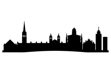 Obraz premium Dublin Skyline Silhouette Vector Illustration Isolated on White Background