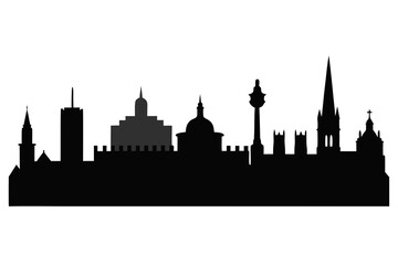Obraz premium Minimal Dublin Skyline Silhouette Vector Cityscape Design