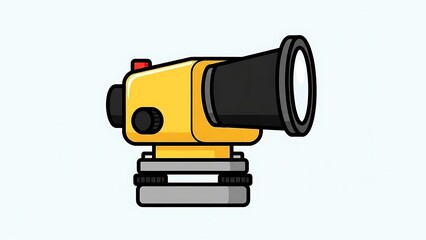 Fototapeta premium Yellow Laser Level Tool on White Background.