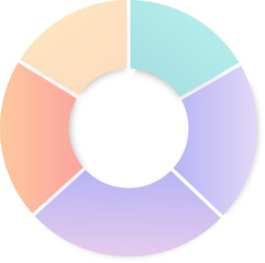 Pastel donut chart infographic design for modern business data visualization