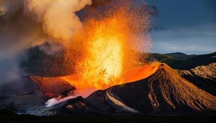 an amazing image of an explosive eruption of a volcano