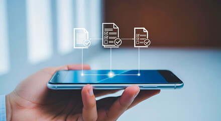 Mobile device managing multiple documents
