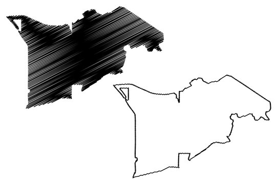 Cotai parish (Parishes of Macau, Macao Special Administrative Region of the Peoples Republic of China) map vector illustration, scribble sketch Cotai map