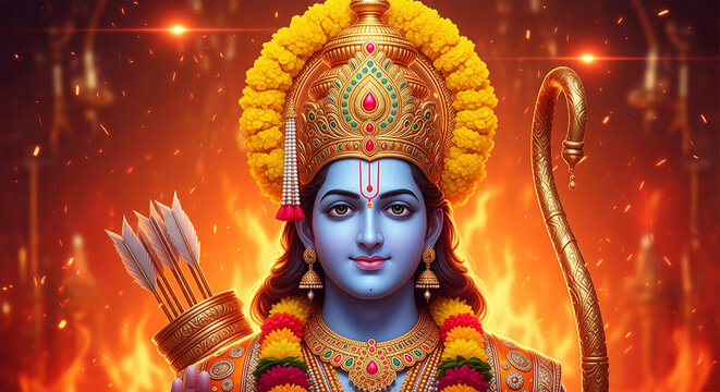 Ram Navami: celebrating the divine birth of lord rama, a joyous occasion of spiritual reverence, cultural traditions, and communal festivities, honoring the auspicious ninth day in the hindu ... See M