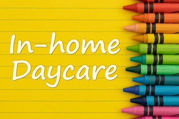 In-home daycare early childhood education concept