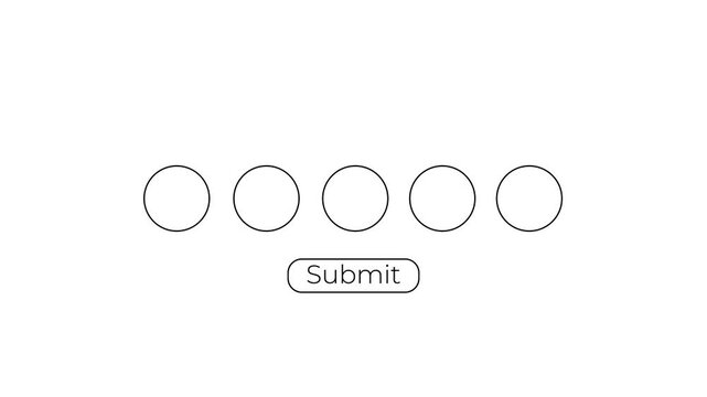 multi step choice indicator bounce animation with submit button.
