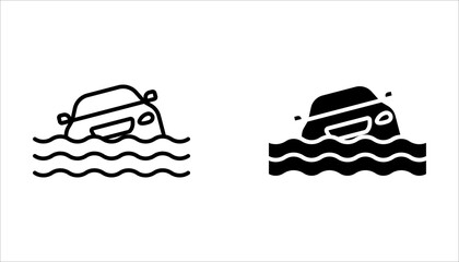 flood icon set, on white background.
