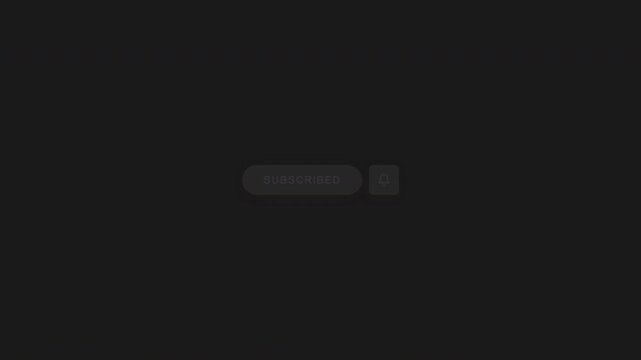Modern Dark Subscribe Button Animation, A sleek dark-themed subscribe button with a flat design and flash interaction. Great for tech reviews, dark mode app showcases, and modern vlogs. 4K