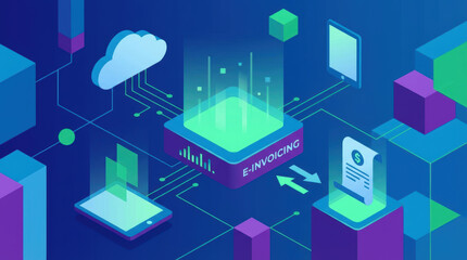 Digital business financial concept compliance management audit technology invoice data digital business financial concept for online invoice compliance and management financial auditing system