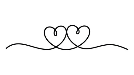 Two hearts intertwined Vector