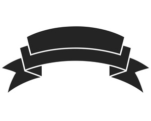 silhouette of Celebration ribbon vector illustration isolated on white background