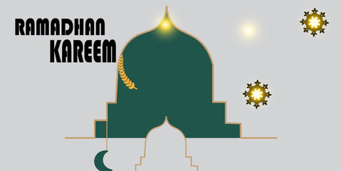 Ramadhan Kareem social media templates suitable for promotion and marketing. vector illusrtations