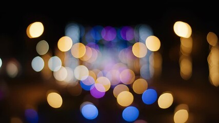 Bokeh lights at night illuminate cityscapes with a dreamy aesthetic, creating visual allure