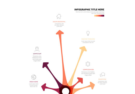 Business Infographic Template with Colorful Arrows and Icons