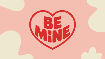 Be mine heart Vector