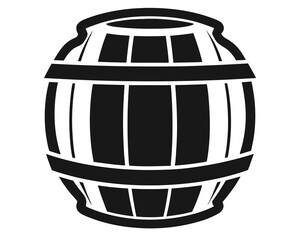 silhouette of a Beer barrel vector illustration isolated on white background