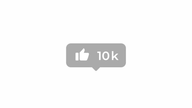 Social Media Like Counter Animation from 0 to 99K