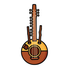 Simple illustration of a brown mortar and pestle, a tool used for grinding and crushing ingredients