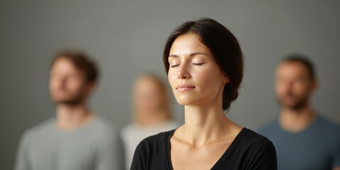 Meditation practice wellness retreat image indoor space close-up mindfulness and relaxation techniques