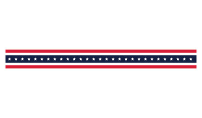 Red, White, and Blue Star Border for Patriotic Designs © Naim01