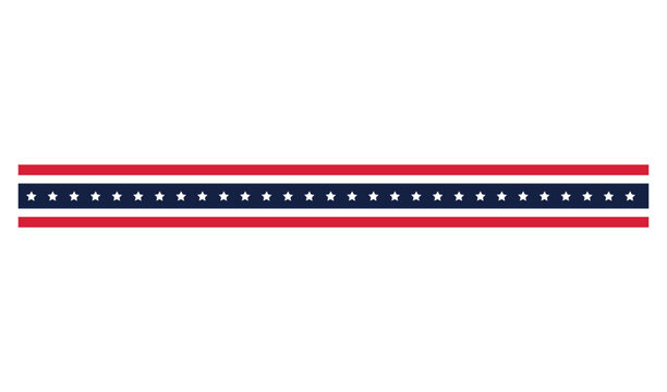 Red, White, and Blue Star Border for Patriotic Designs