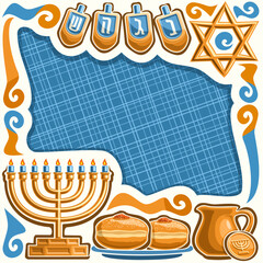 Vector poster for Hanukkah