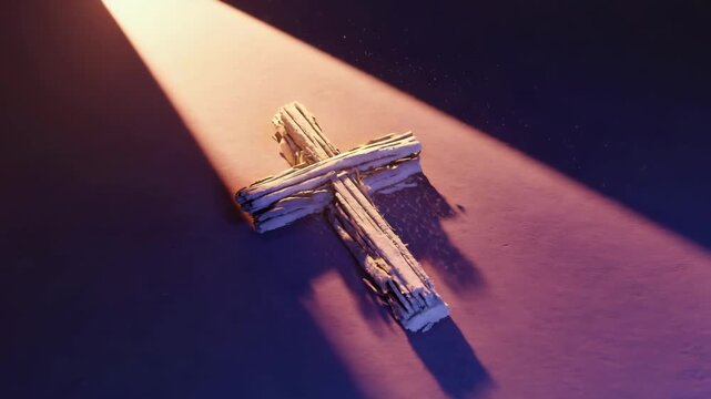 Slow Motion Ash Cross Light Beam 4K