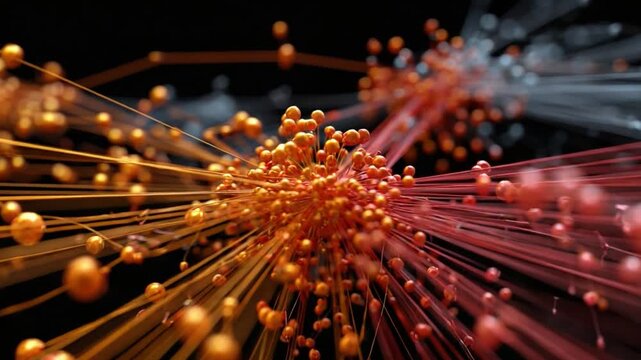 Interconnected Data Network: A vibrant visualization of a complex data network, showcasing nodes and connections in dynamic colors, reflecting the intricate world of information exchange.